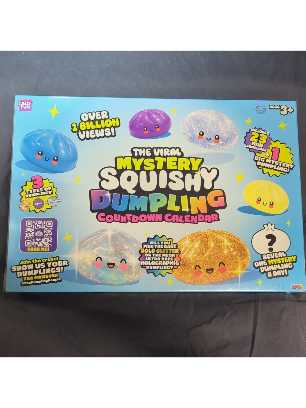 RMS® Crazy Fun™ Dumpling Advent Squishy Calendar 2026 24pc-Countdown- New- Viral